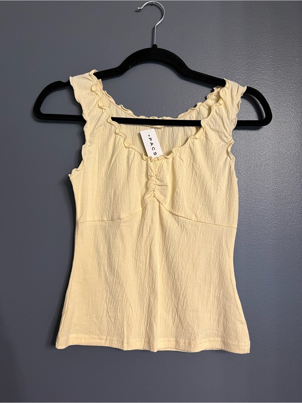 JOHN GALT Brandy Melville Yellow Gauze Textured Women’s Tank Top One Size NWT